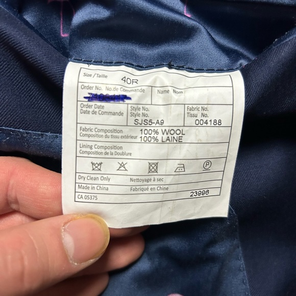 Moores brand blue suit coat - Picture 3 of 3